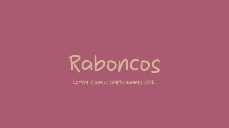 Raboncos Font