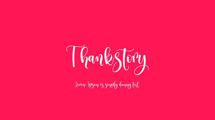 Thankstory Font