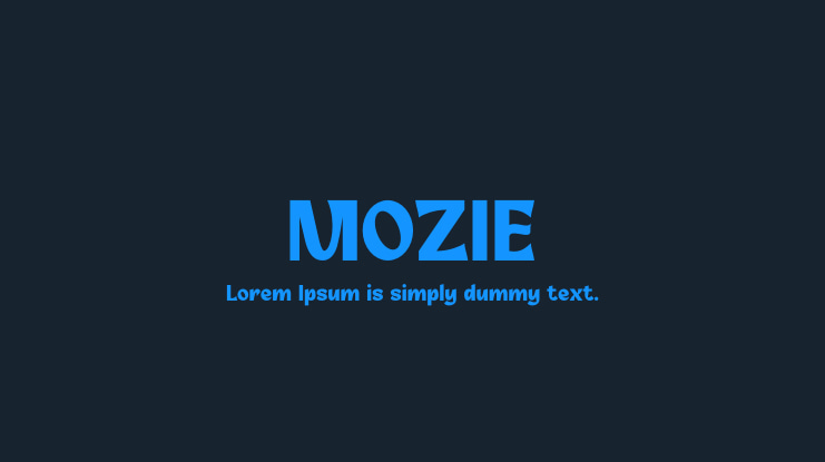MOZIE Font