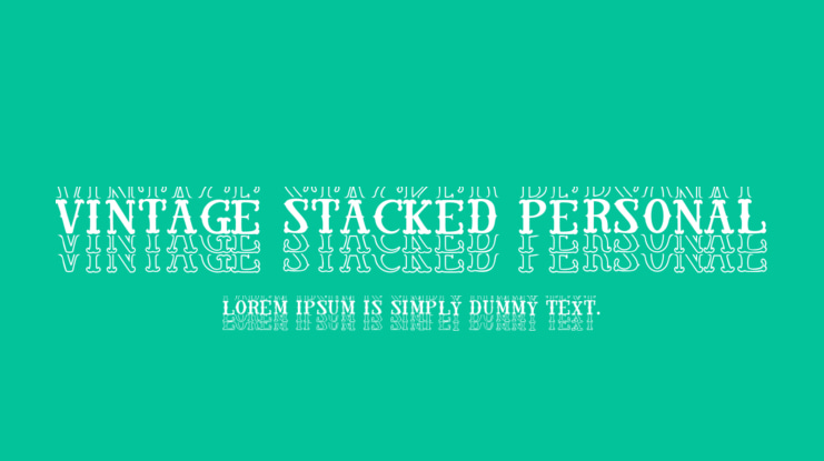 Vintage Stacked Personal Font