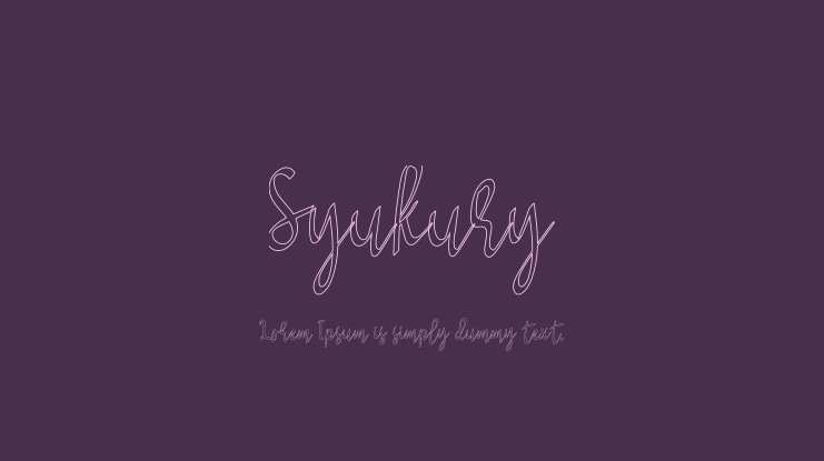 Syukury Font