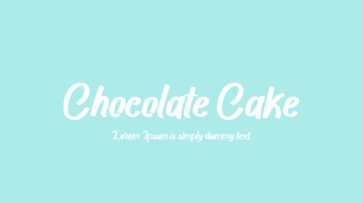 Chocolate Cake Font