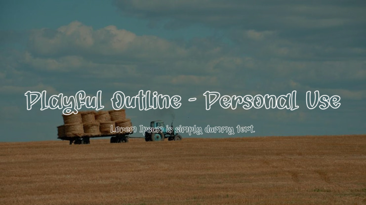 Playful Outline - Personal Use Font