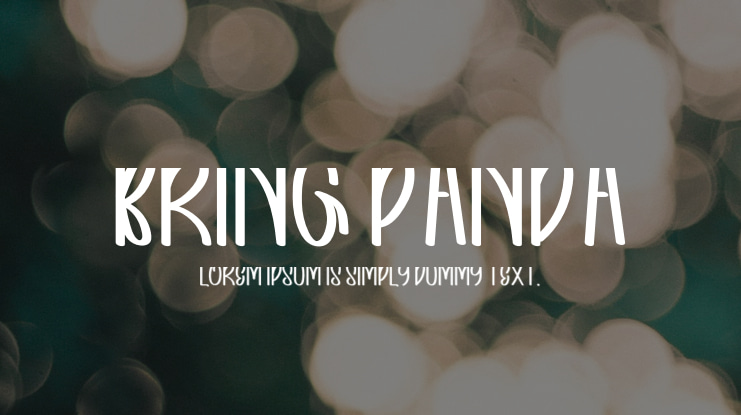 BRING PANDA Font