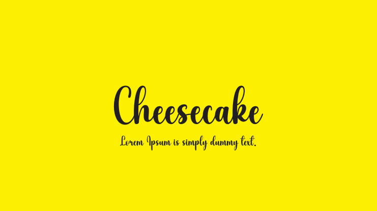 Cheesecake Font Family