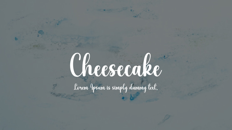 Cheesecake Font Family