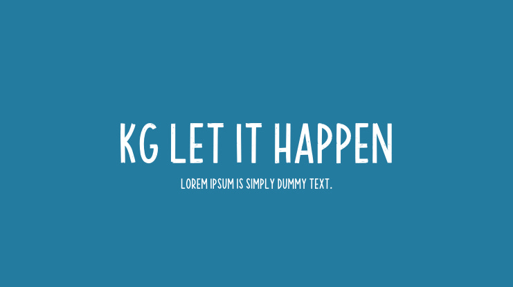 KG Let It Happen Font