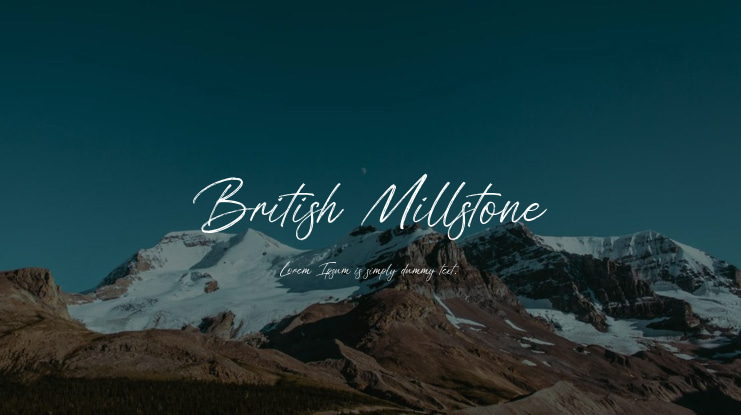 British Millstone Font
