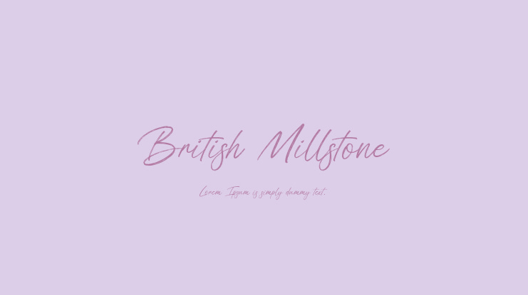 British Millstone Font