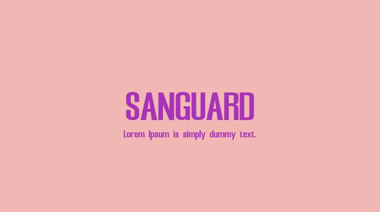 SANGUARD Font Family
