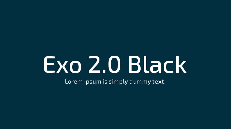 Exo 2.0 Black Font Family