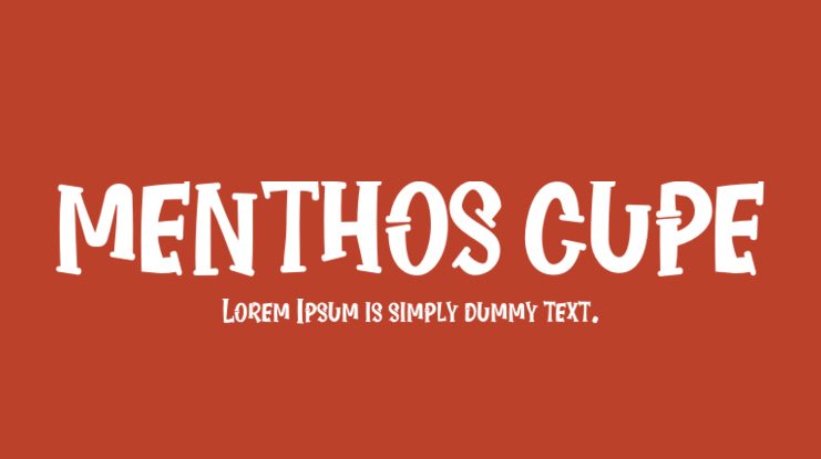 MENTHOS CUPE Font