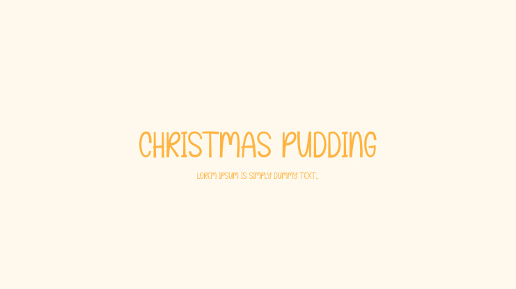 Christmas Pudding Font