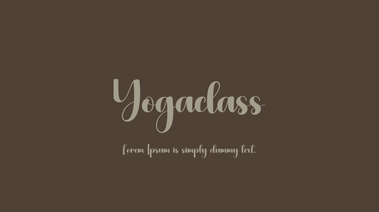 Yogaclass Font