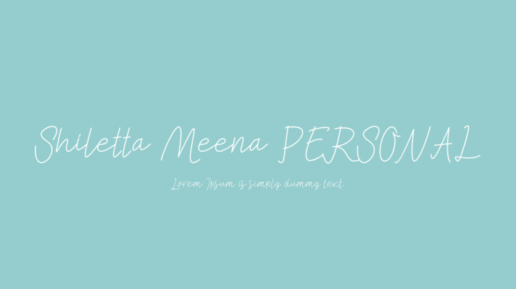 Shiletta Meena PERSONAL Font