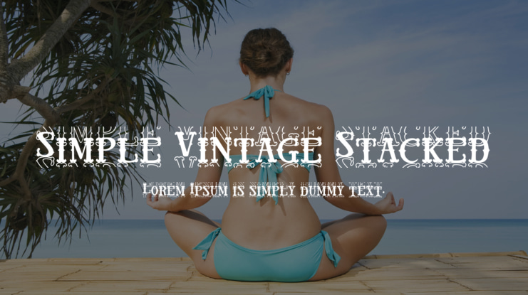 Simple Vintage Stacked Font