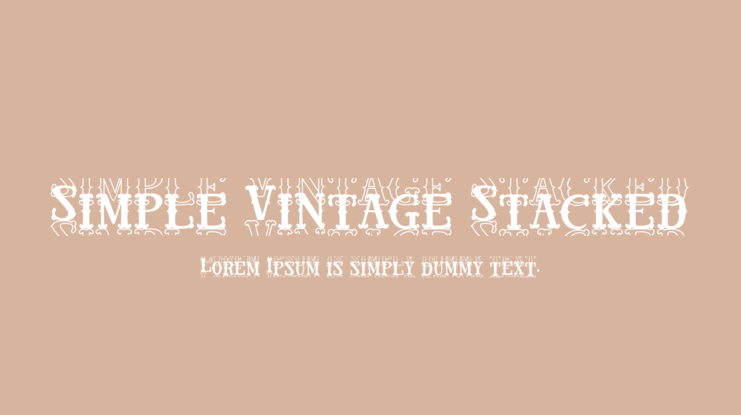 Simple Vintage Stacked Font