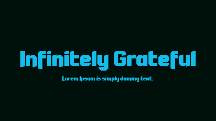 Infinitely Grateful Font
