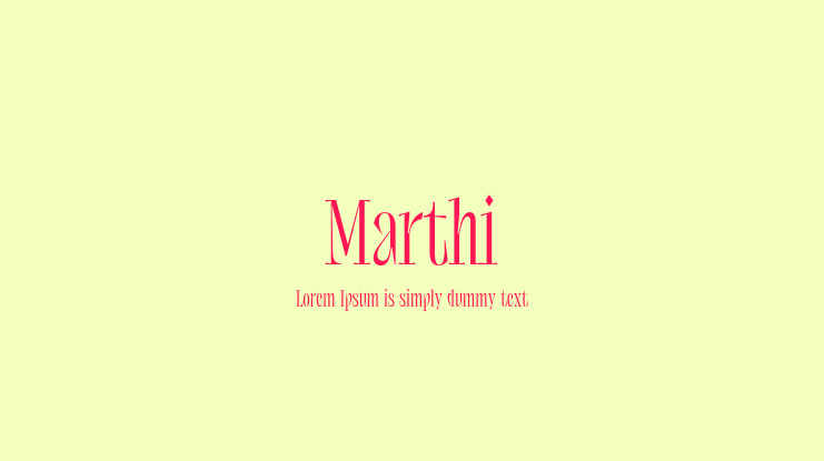 Marthi Font Family