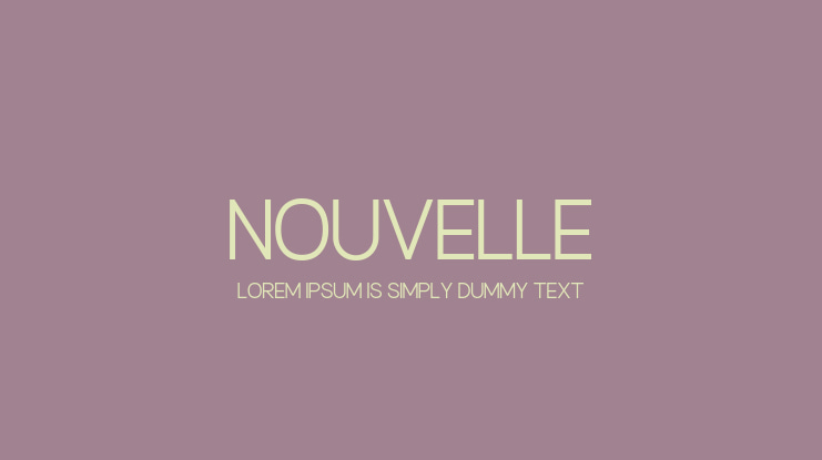 Nouvelle Font Family