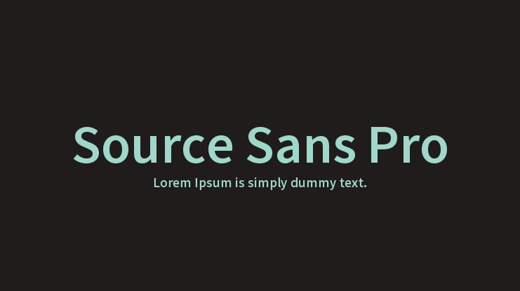 Source Sans Pro Font Family