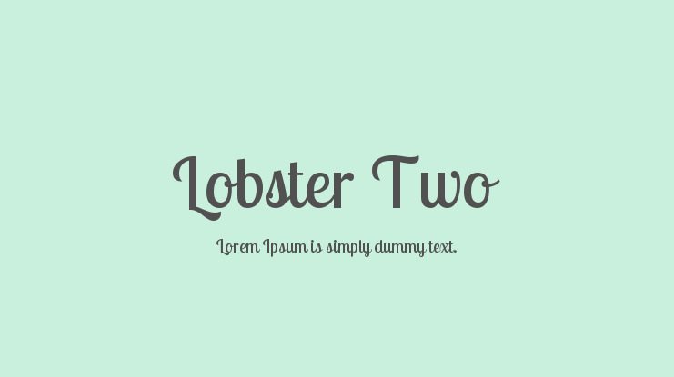 Lobster Two Font Family