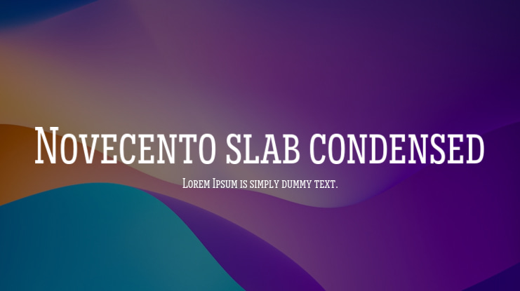 Novecento slab condensed Font Family