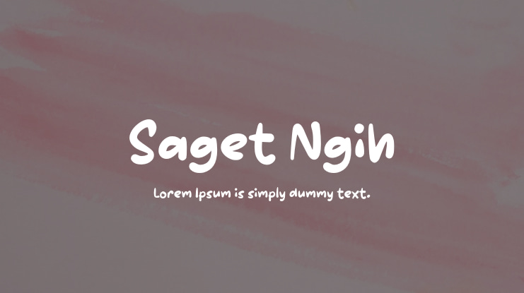 Saget Ngih Font