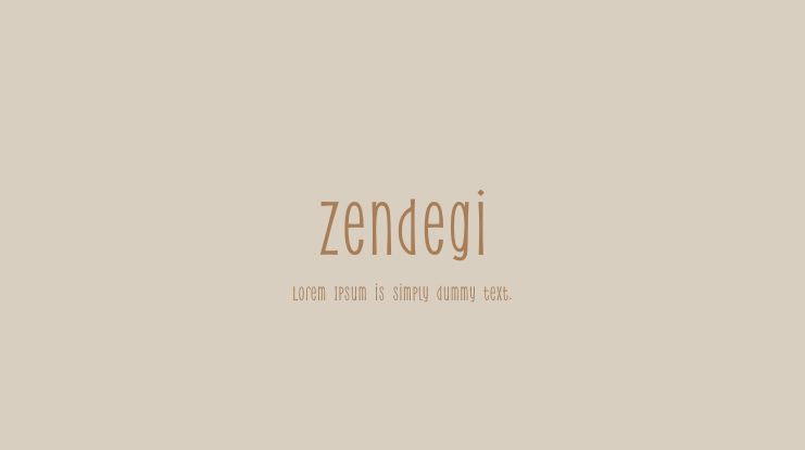 zendegi Font Family