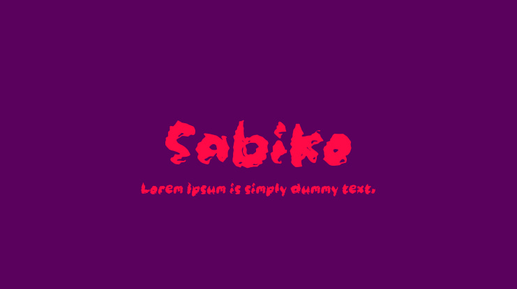 Sabiko Font