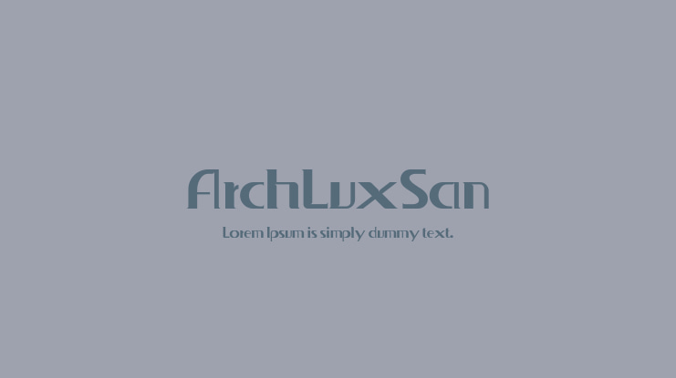 ArchLuxSan Font
