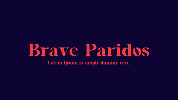 Brave Paridos Font