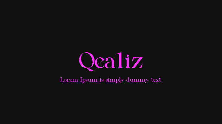 Qealiz Font