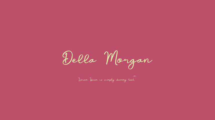 Della Morgan Font