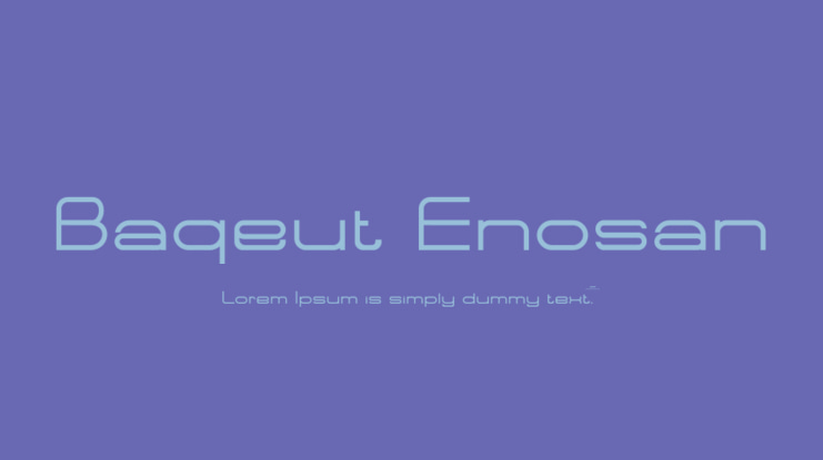 Baqeut Enosan Font
