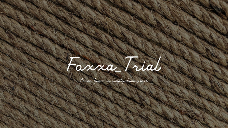 Foxxa_Trial Font