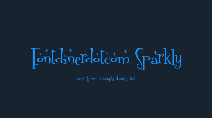 Fontdinerdotcom Sparkly Font
