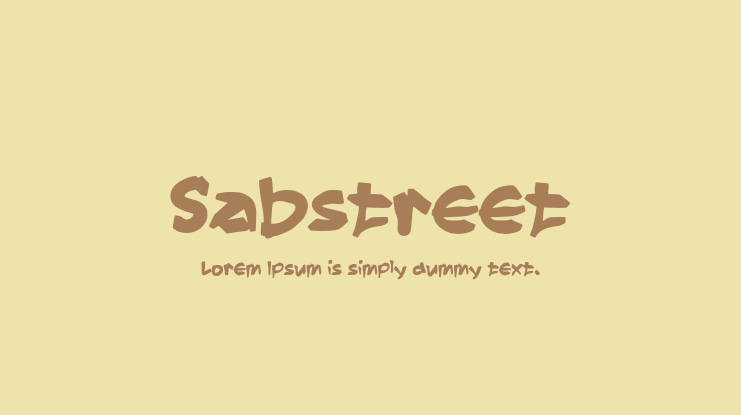 Sabstreet Font