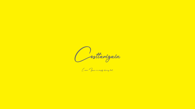 Costtarigain Font