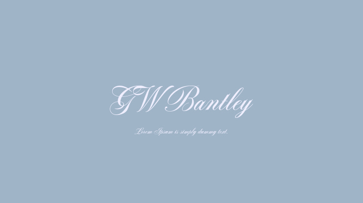 GW Bantley Font