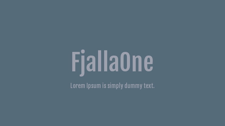 FjallaOne Font