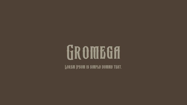 Gromega Font
