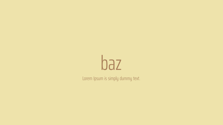 baz Font Family