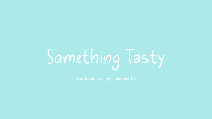 Something Tasty Font