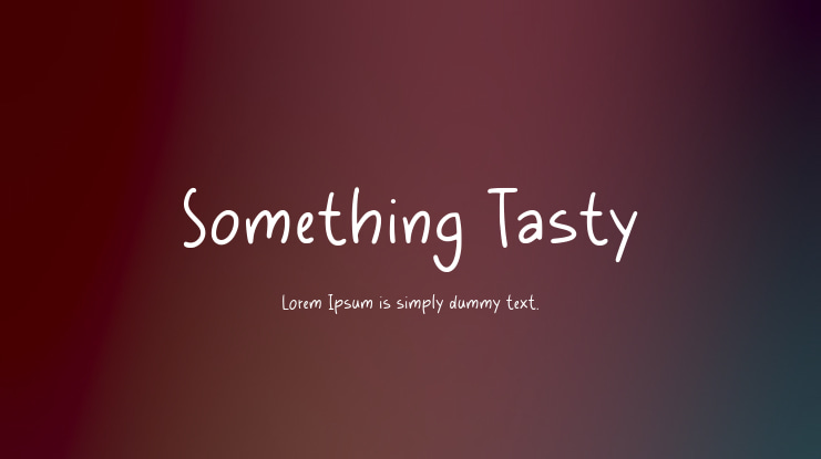 Something Tasty Font
