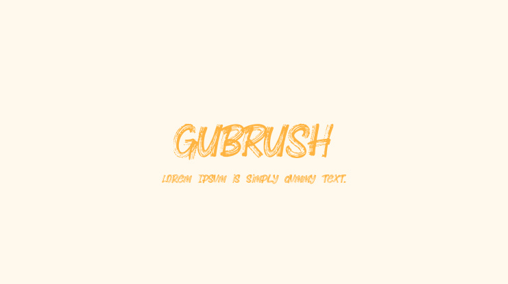 GUBRUSH Font