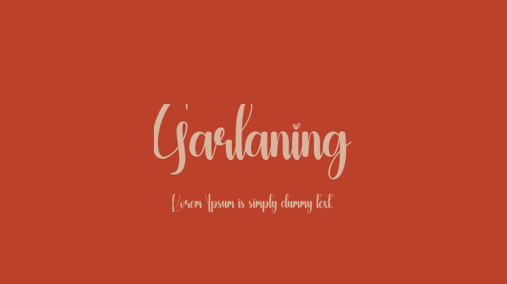 Garlaning Font