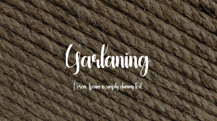 Garlaning Font