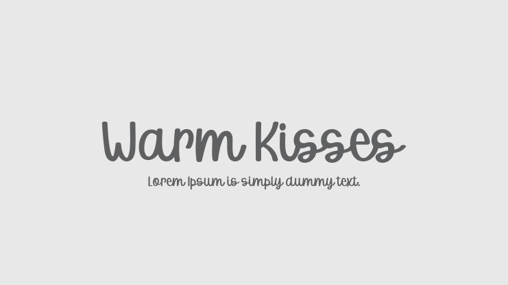 Warm Kisses Font