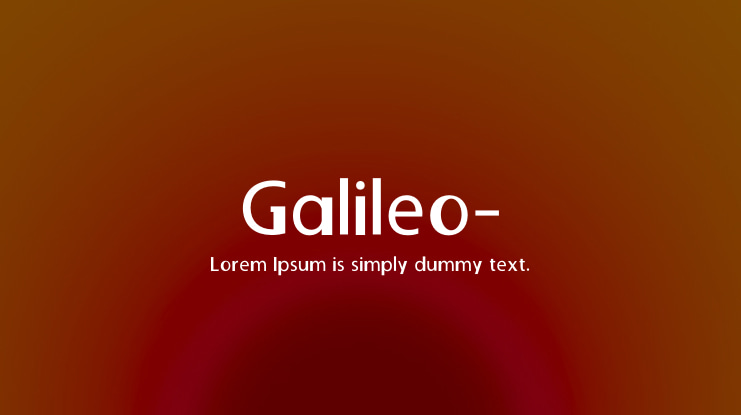 Galileo- Font